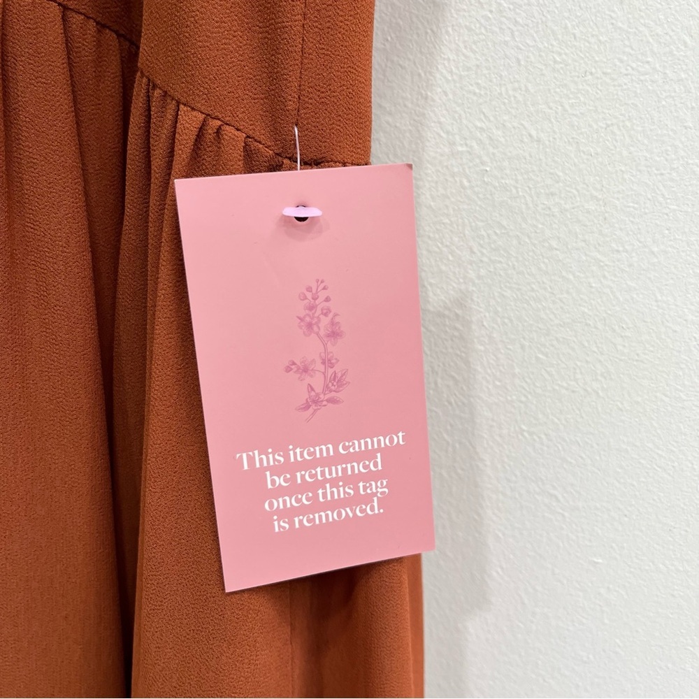 Ivy City Co. Billie Dress brown-tone Amber Chiffon Sienna Brown Maxi Dress 14 - Picture 6 of 11